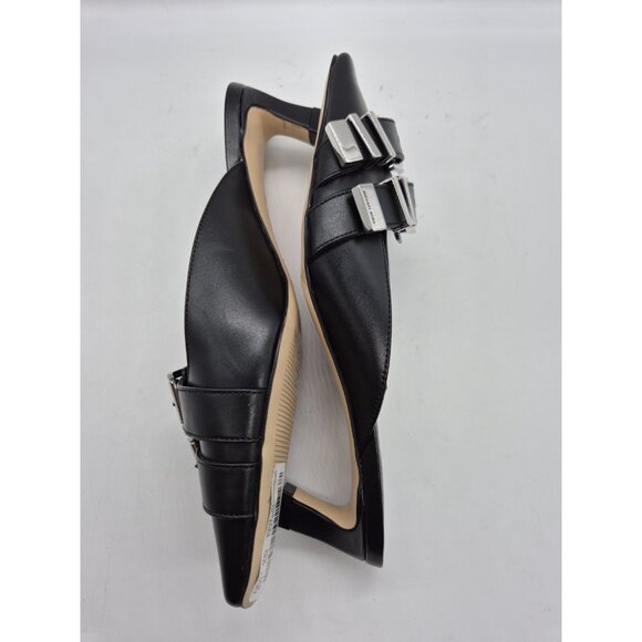 Michael Kors Women Shoes Size 7.5 Darrington Kitten Heel Mule Black Leather (149 - Picture 11 of 13